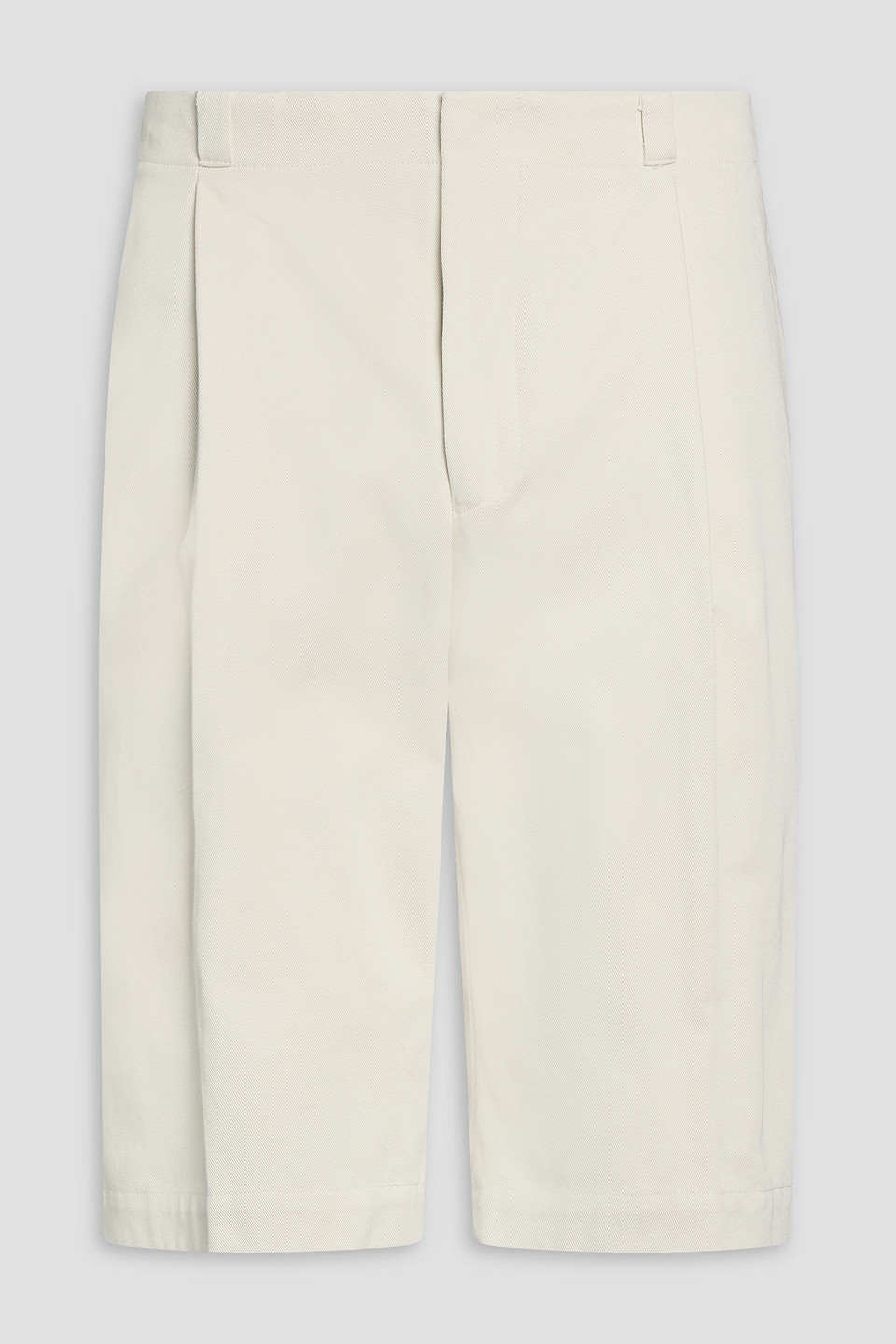 thom browne - cotton-gabardine shorts - white - 1