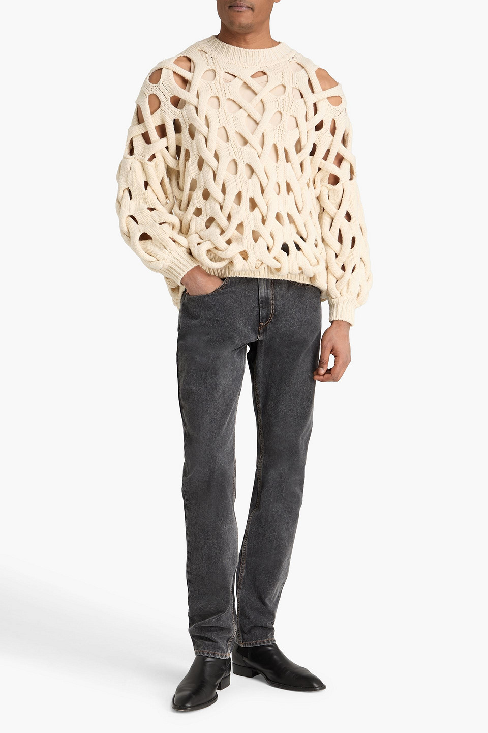  Isabel Marant - Pullover „elly“ Aus Lochstrick Aus Einer Merinowollmischung - Weiß - M 