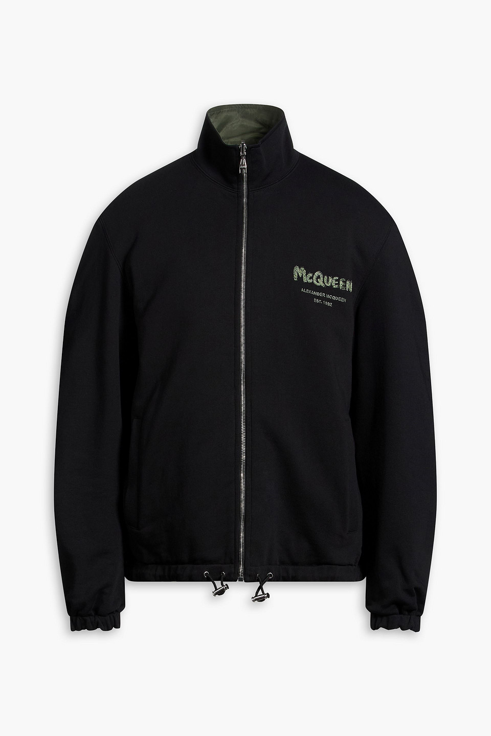 mcqueen - reversible cotton jacket - black - m