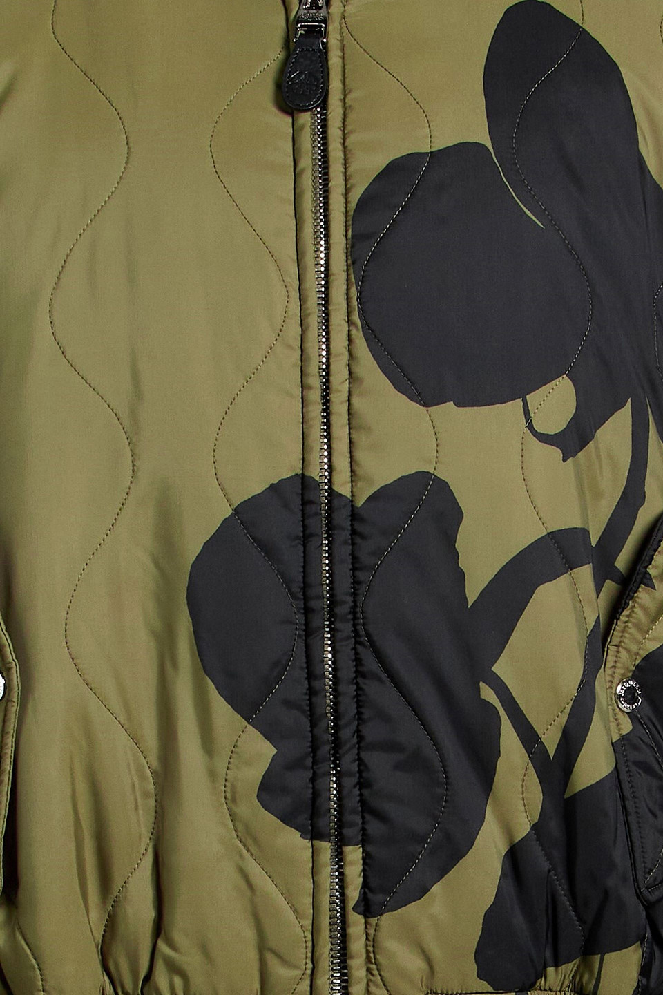 Alexander Mcqueen Quilted Printed Shell Bomber Jacket In Green