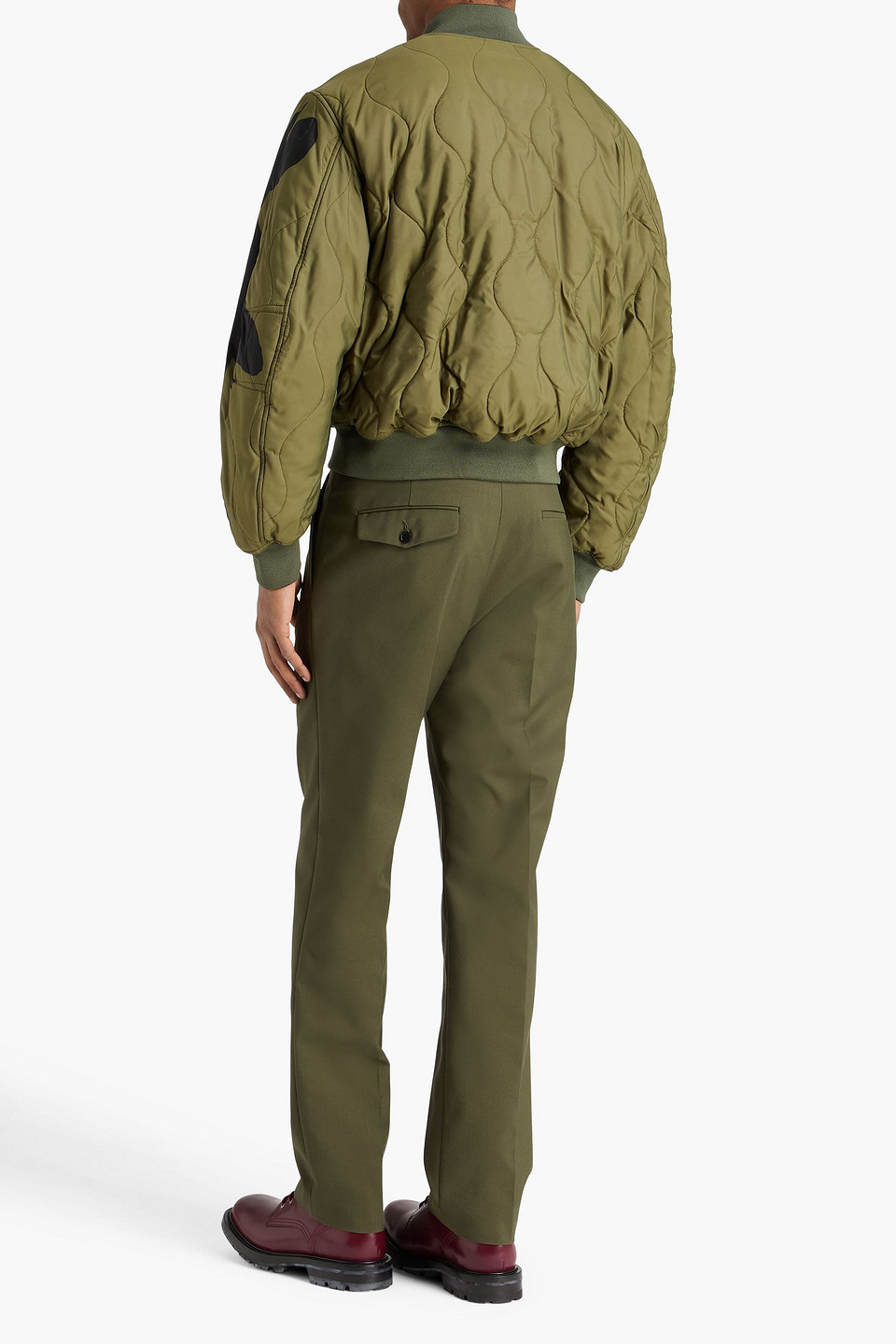  Mcqueen - Printed Quilted Shell Bomber Jacket - Green - It 48 