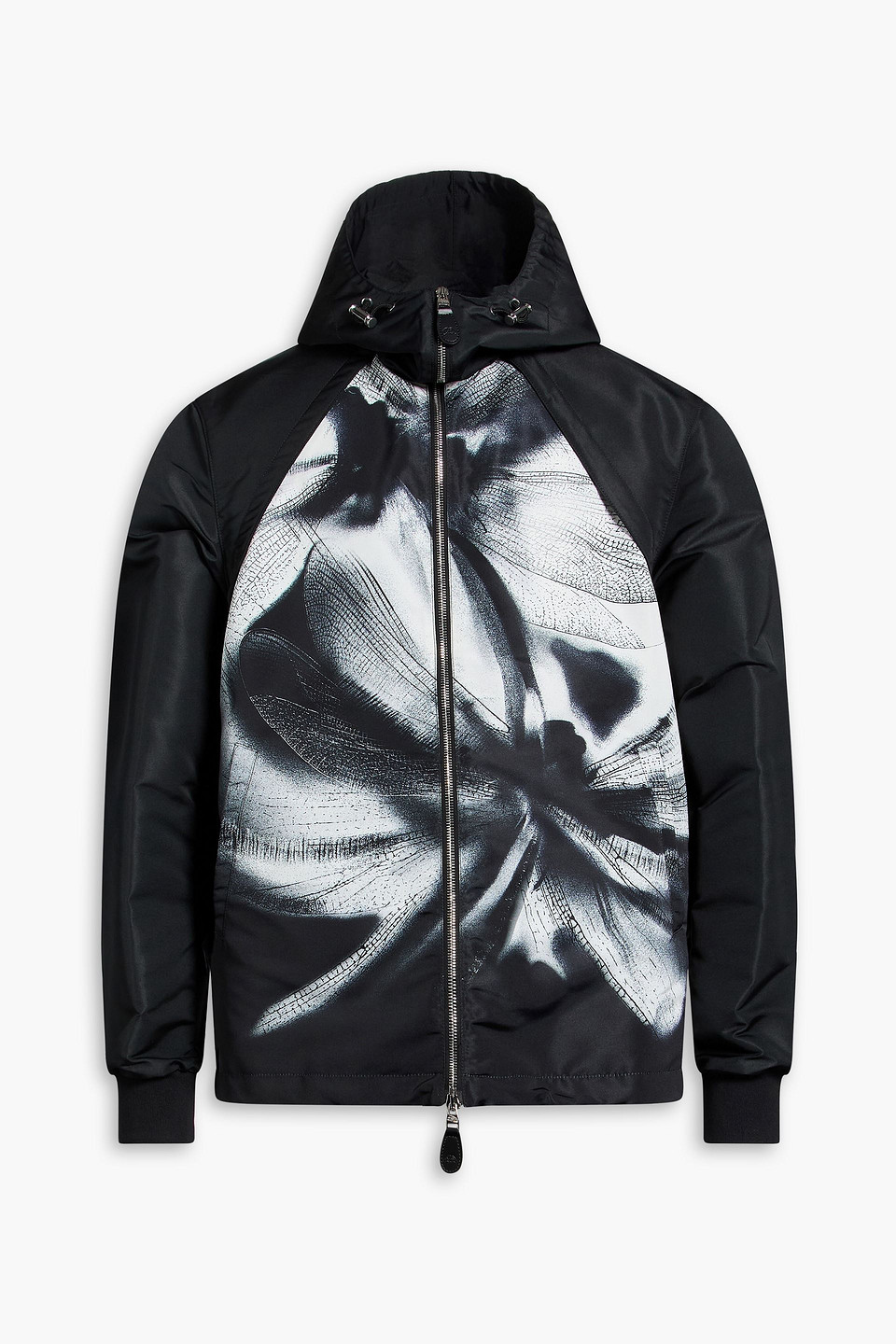 mcqueen - printed shell hooded jacket - black - it 48