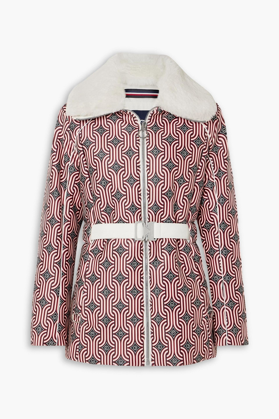 Fusalp Clea Sixties Plush-trimmed Printed Ski Jacket In Multi