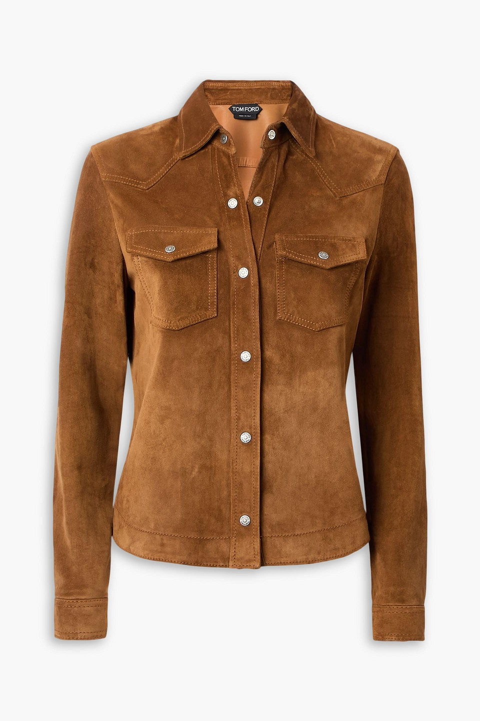 tom ford - suede shirt - brown - it 36