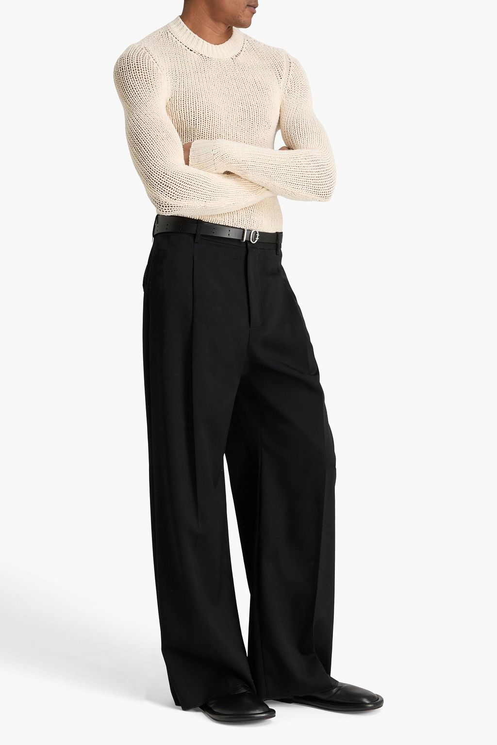 JIL SANDER Belted wool-twill pants | THE OUTNET