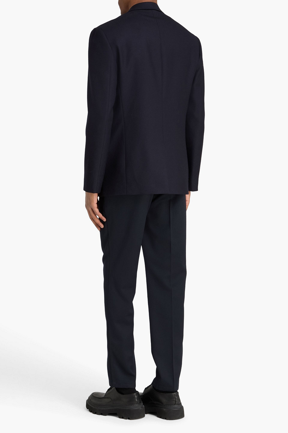  Frame - Double-breasted Wool-twill Blazer - Blue - S 