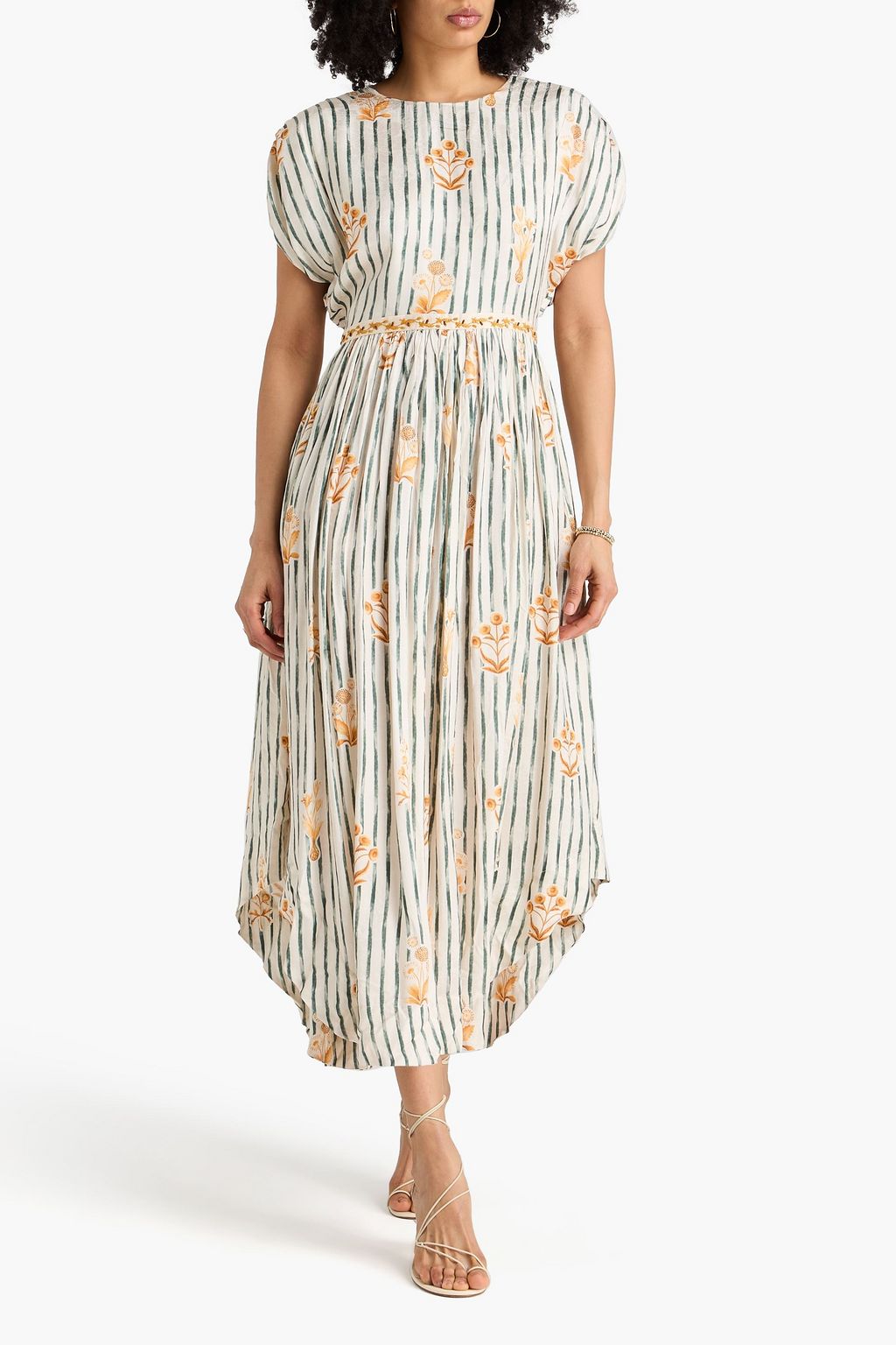 strapless open back dress Pleated A-Line Maxi Tank Dress in Navy S / Navy main image 0