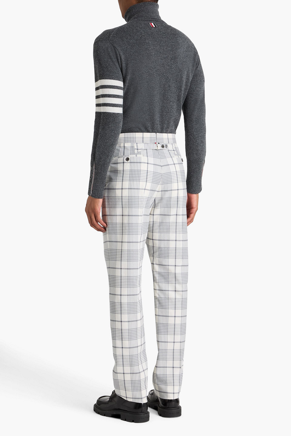  Thom Browne - Checked Wool Pants - Gray - 2 