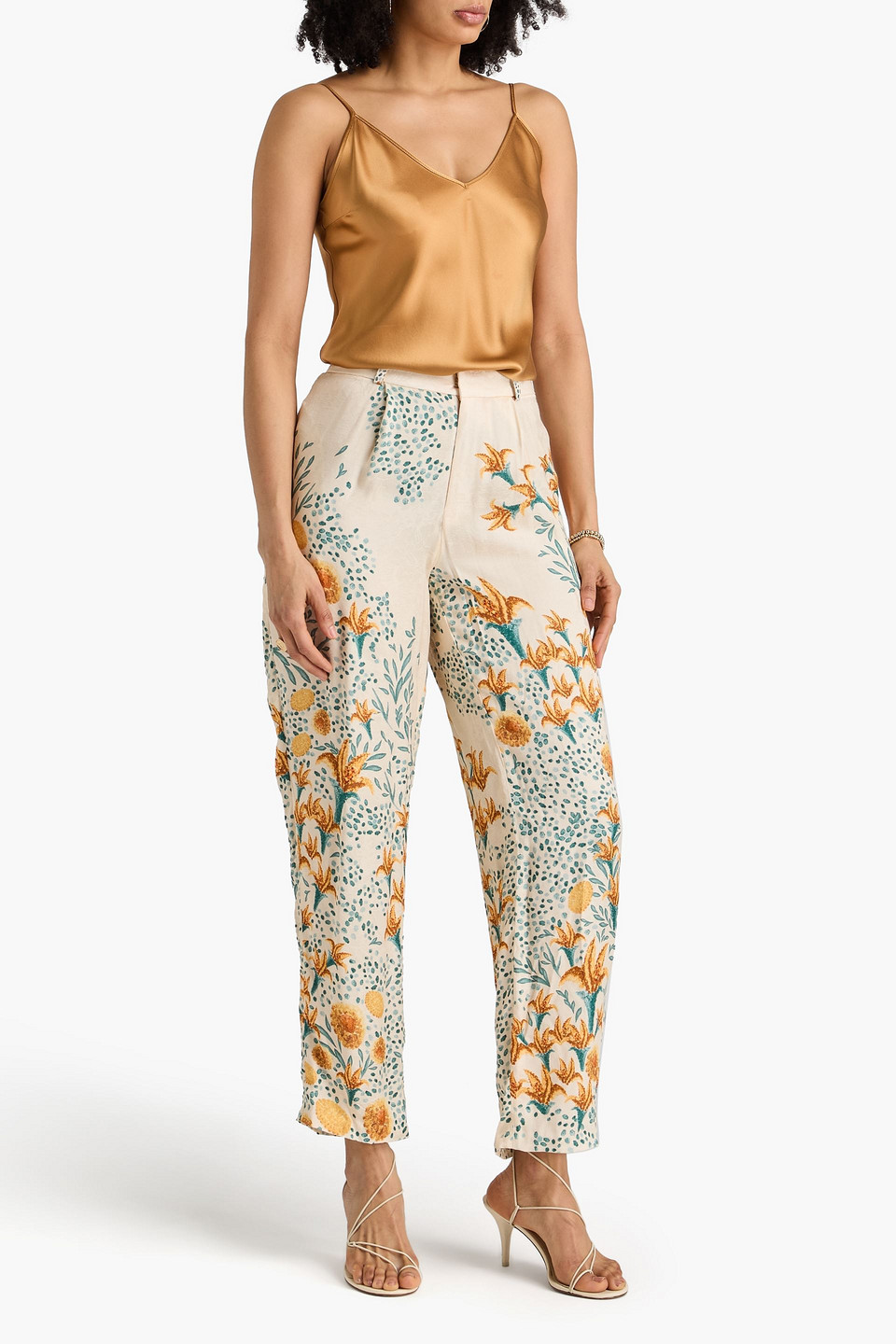  Agua By Agua Bendita - Karottenhose Aus Jacquard Aus Einer Ecovero™-mischung Mit Floralem Print - Weiß - Xs 