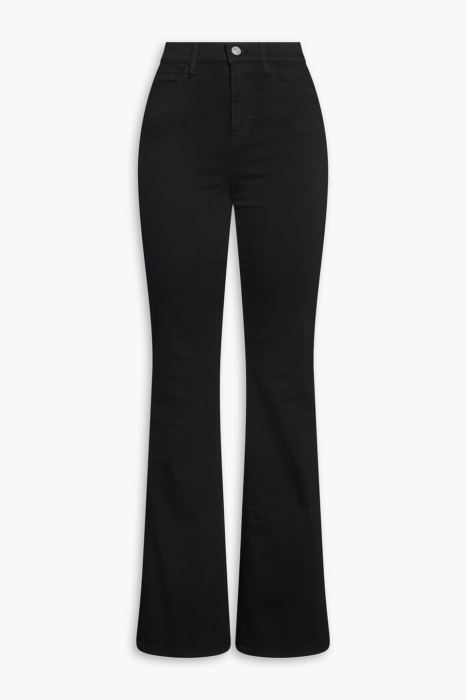 Frame Le High Flare High-rise Flared Jeans In Black