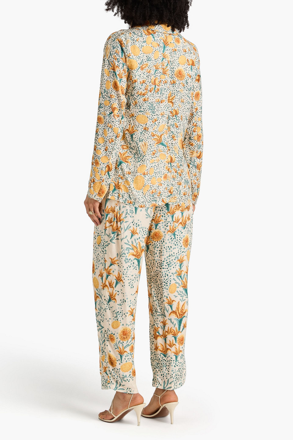  Agua By Agua Bendita - Hemd Aus Crêpe Aus Jacquard Aus Einer Ecovero™-mischung Mit Floralem Print - Gelb - Xs 