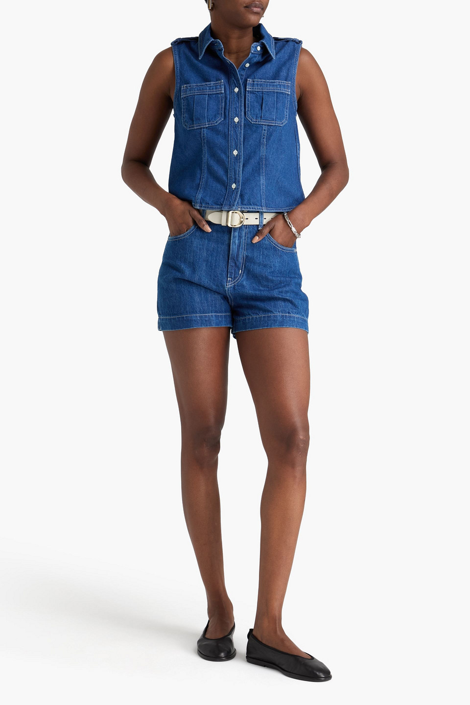  Frame - The Charm Denim Shorts - Blue - 23 