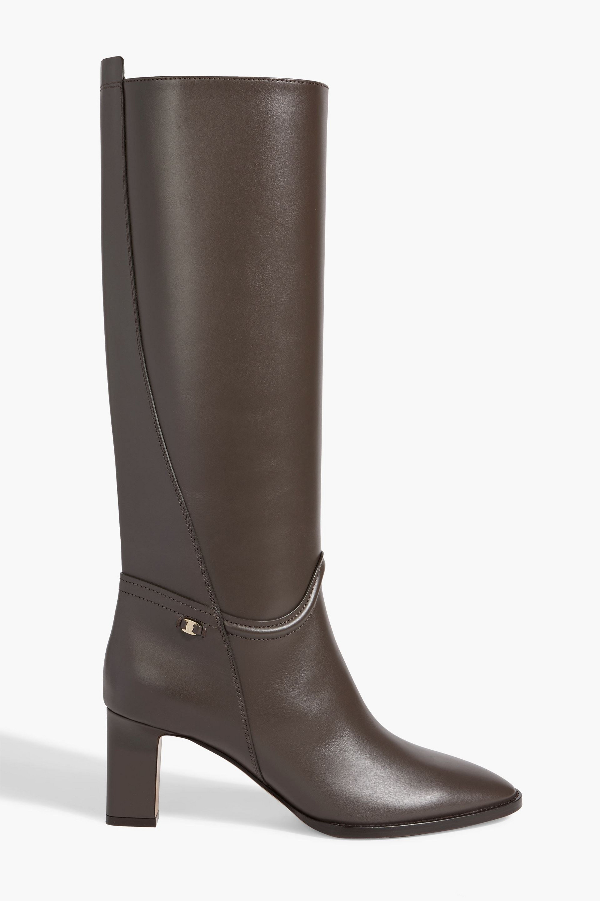 Ferragamo Torris embellished leather knee boots
