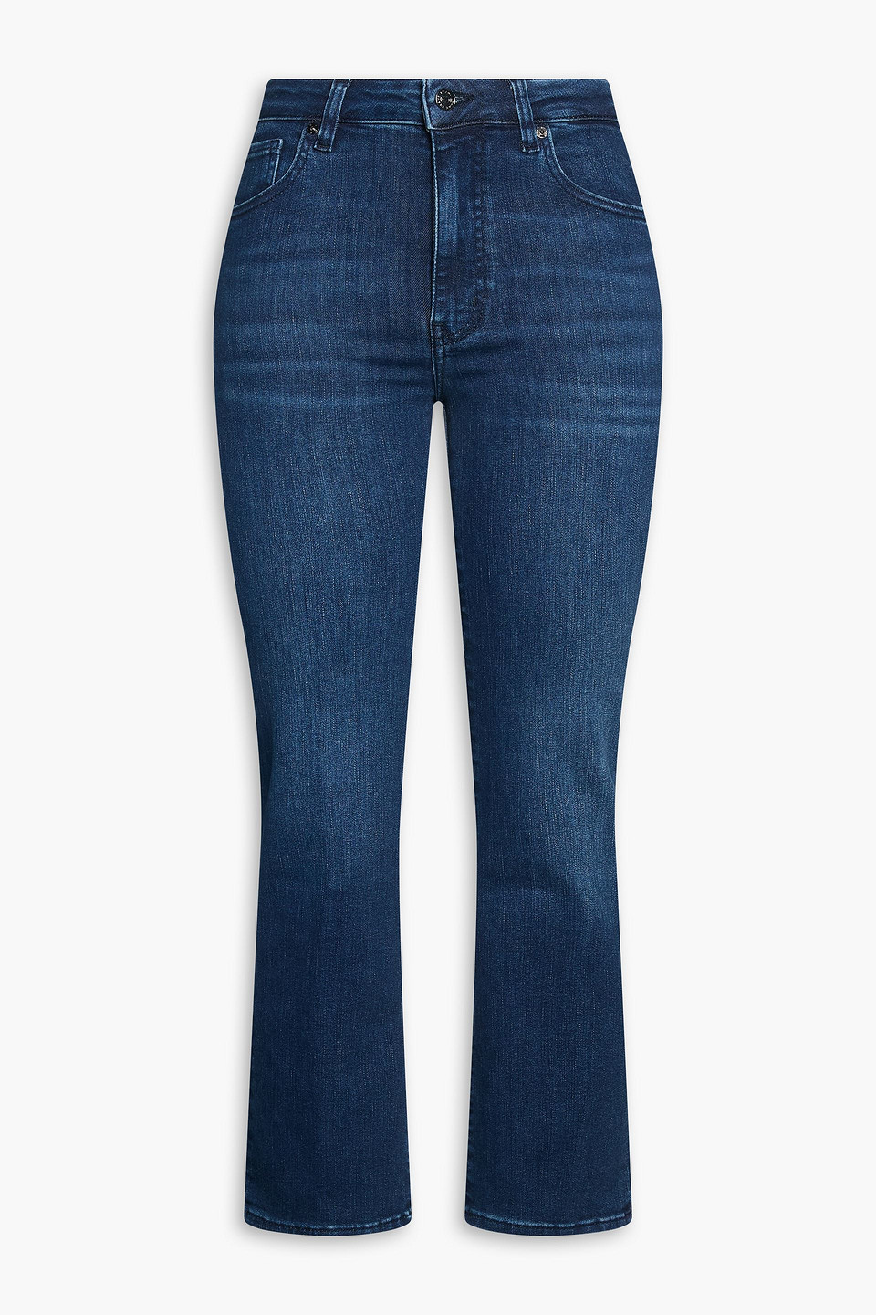 Frame The Reboot Crop High-rise Bootcut Jeans In Blue