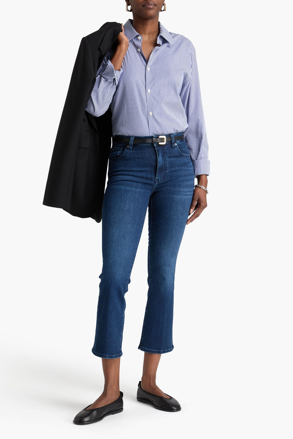  Frame - The Reboot Crop High-rise Bootcut Jeans - Blue - 24 