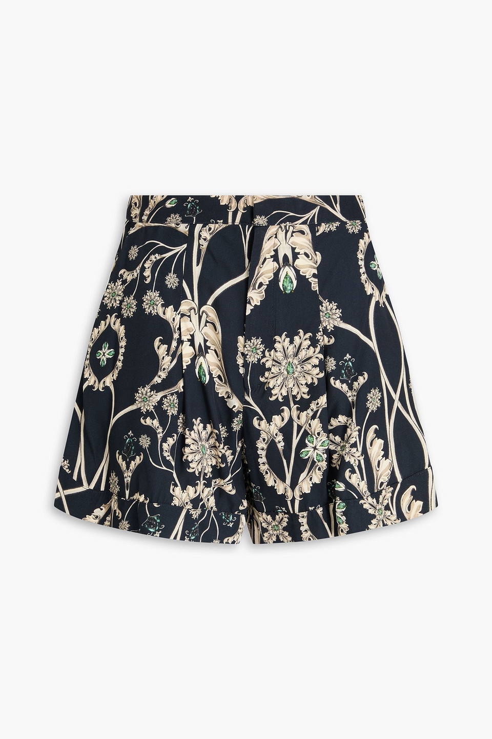 agua by agua bendita - toronjil gema printed twill shorts - blue - s