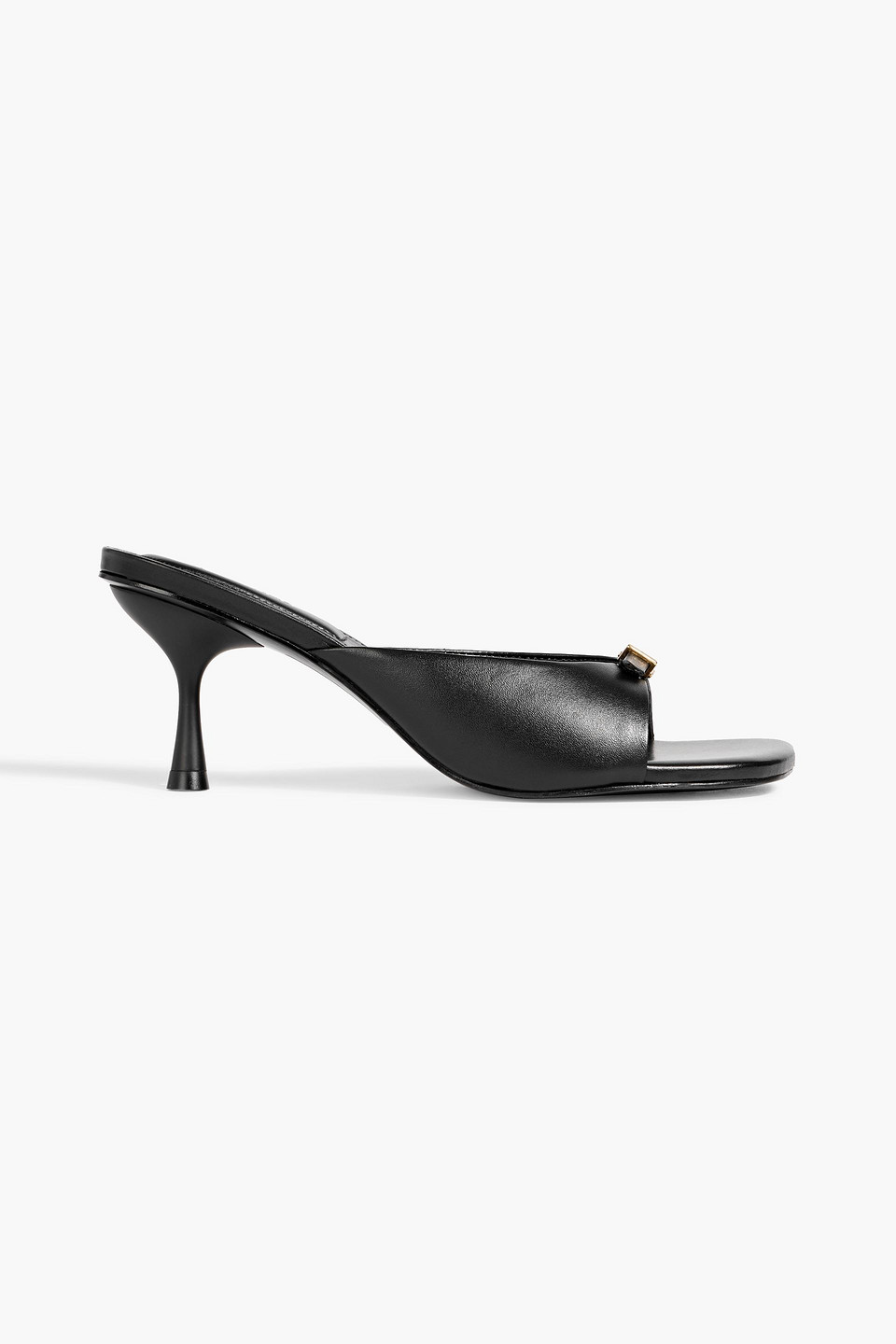 simkhai - carey buckled leather mules - black - eu 40