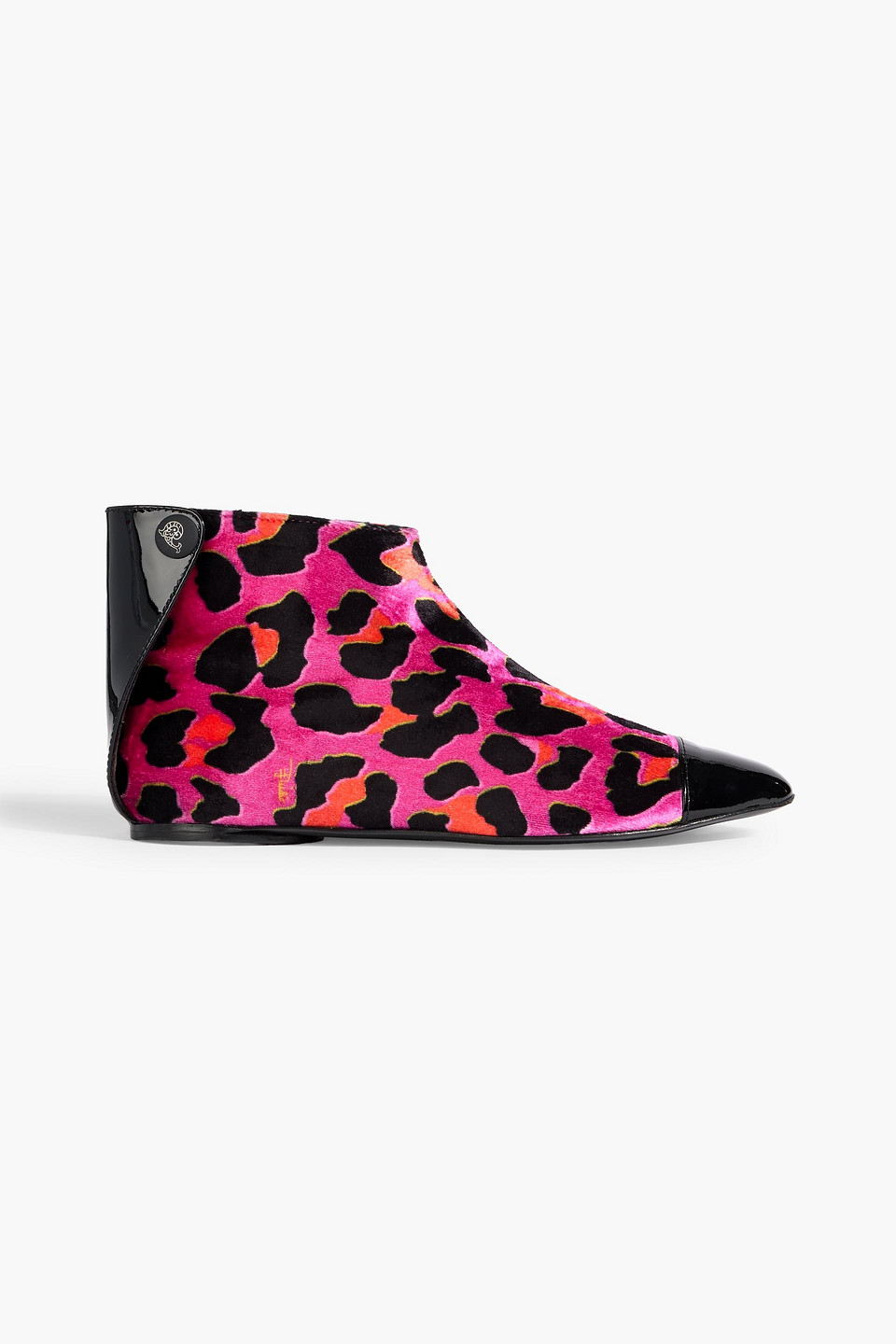 Pucci Leopard-print Velvet And Patent-leather Ankle Boots In Multi