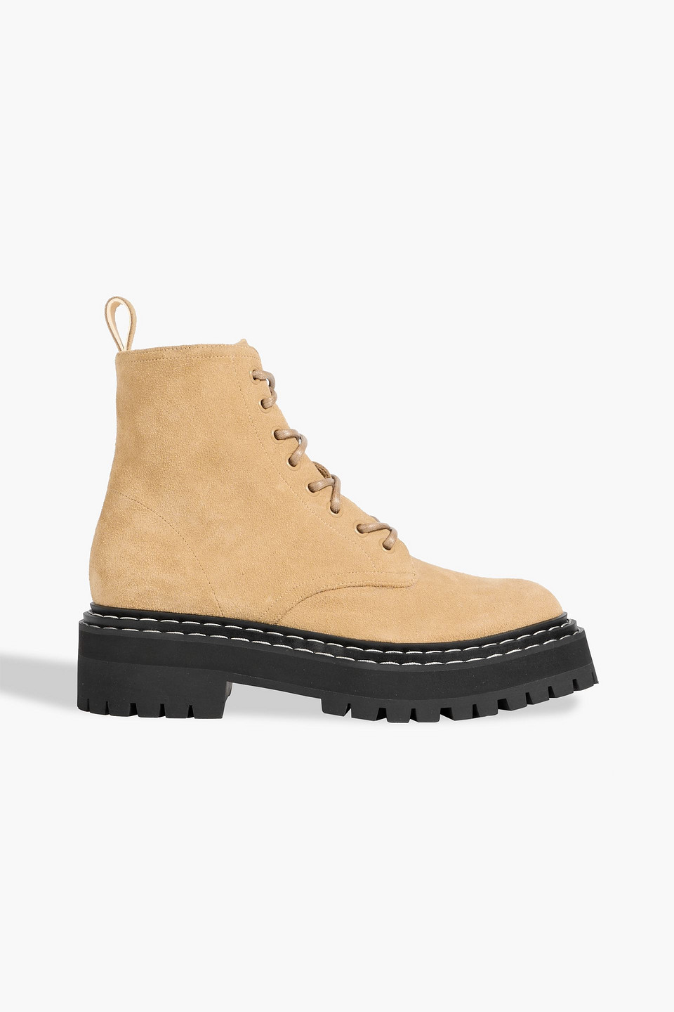 proenza schouler - suede combat boots - neutral - eu 36