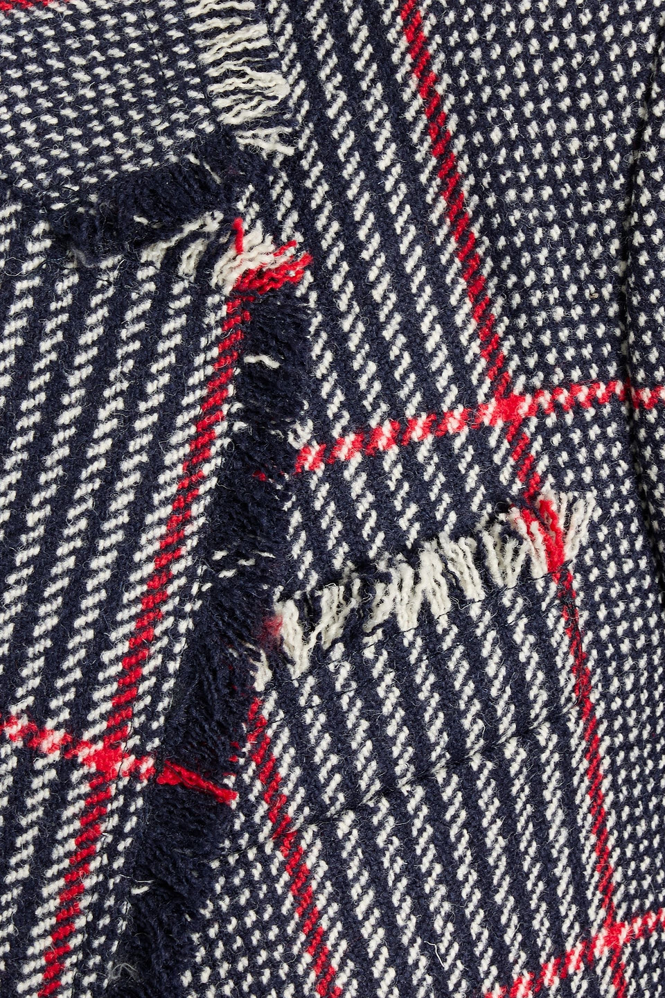 Thom Browne Checked Wool-tweed Coat In Gray