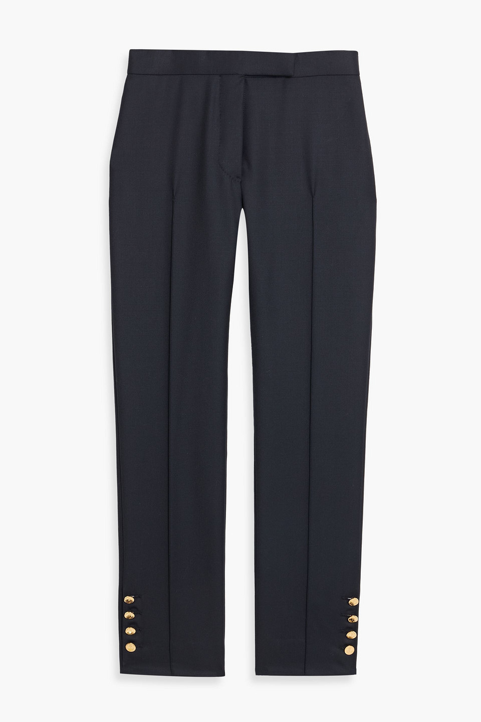 Thom Browne Cropped Wool-twill Slim-leg Pants In Blue