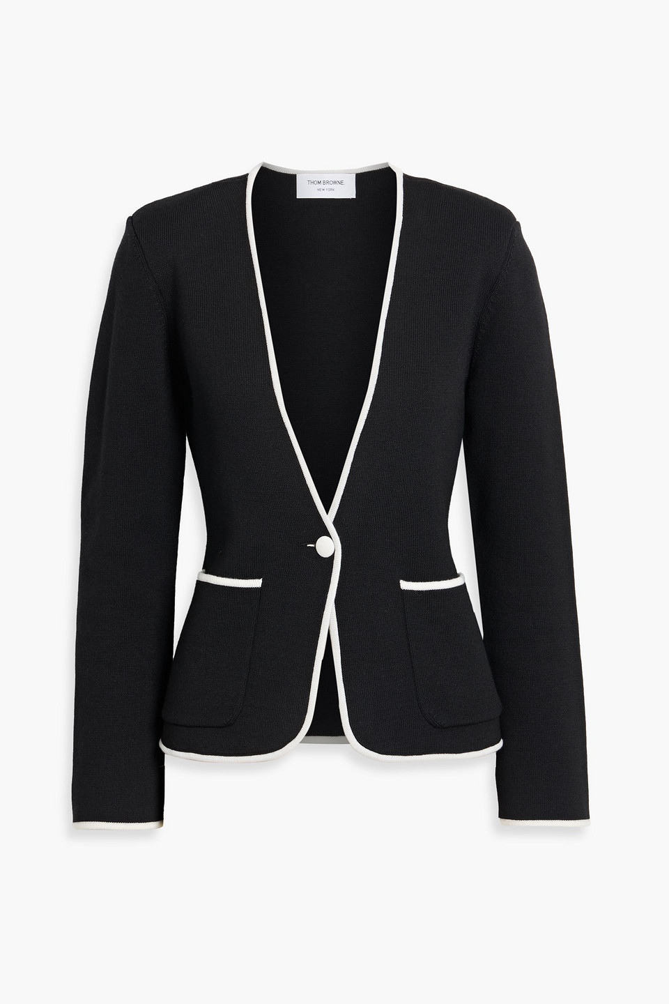 Thom Browne Wool-blend Cardigan In Black