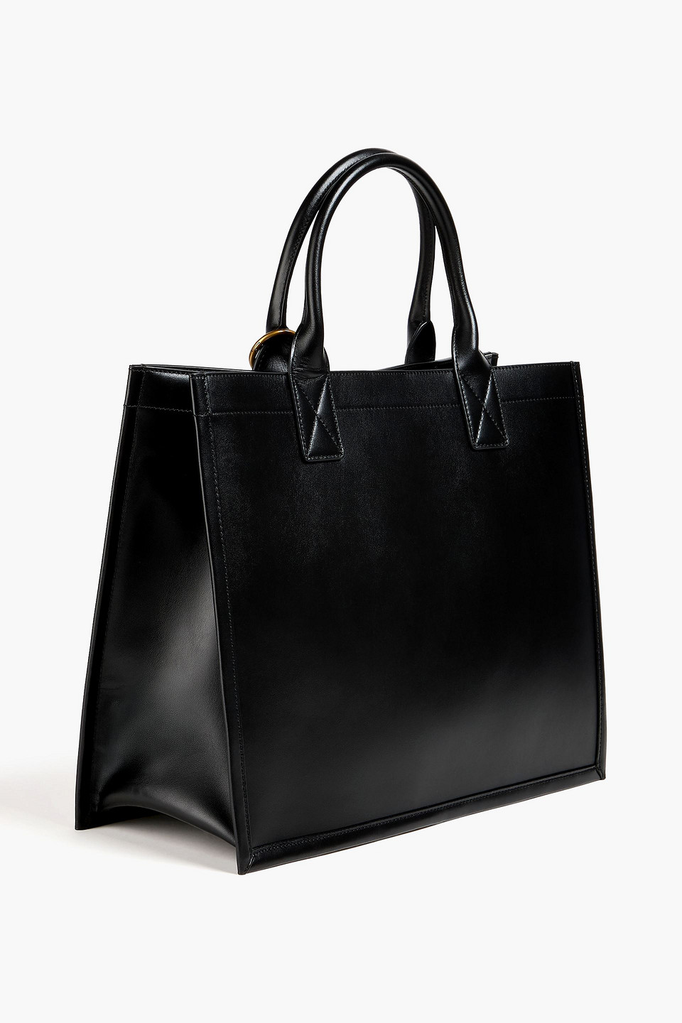 Sandro Leather Tote In Black
