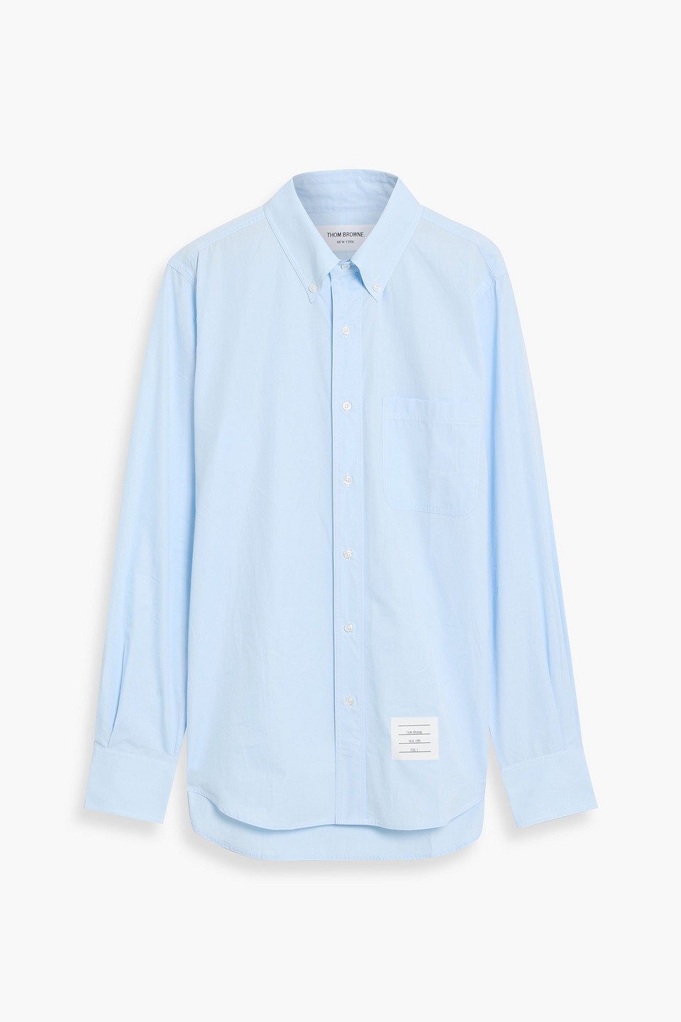 thom browne - cotton-poplin shirt - blue - 0
