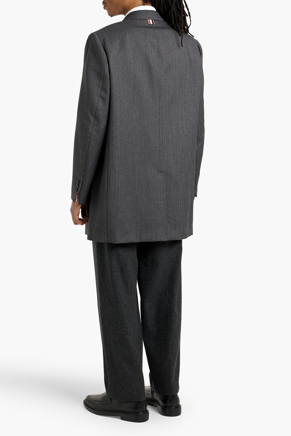 Thom Browne Herringbone Wool Blazer In Gray