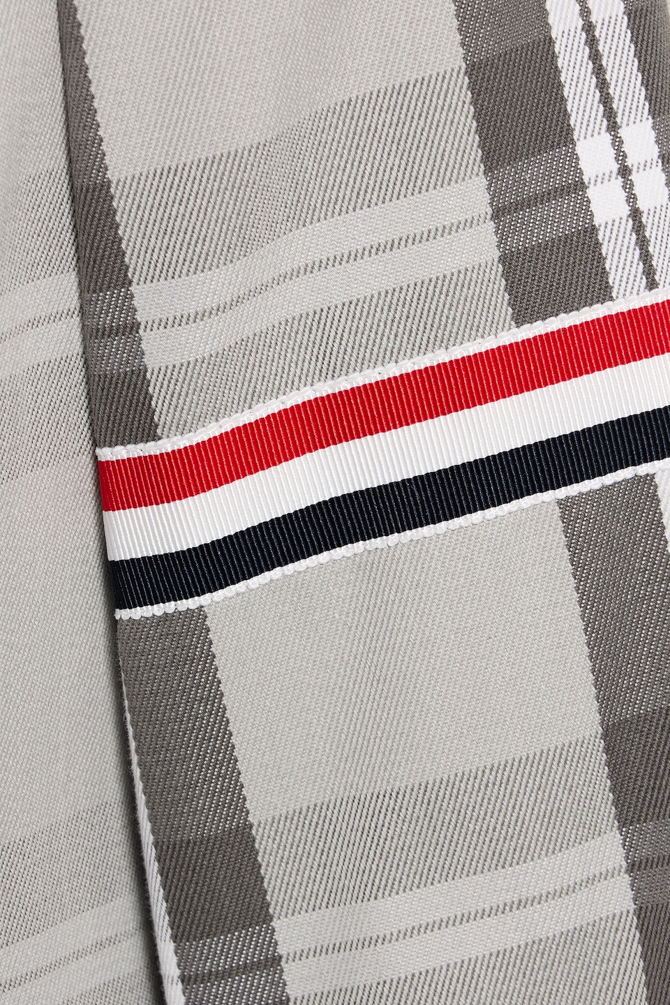Thom Browne Checked Cotton-twill Blazer In Neutral