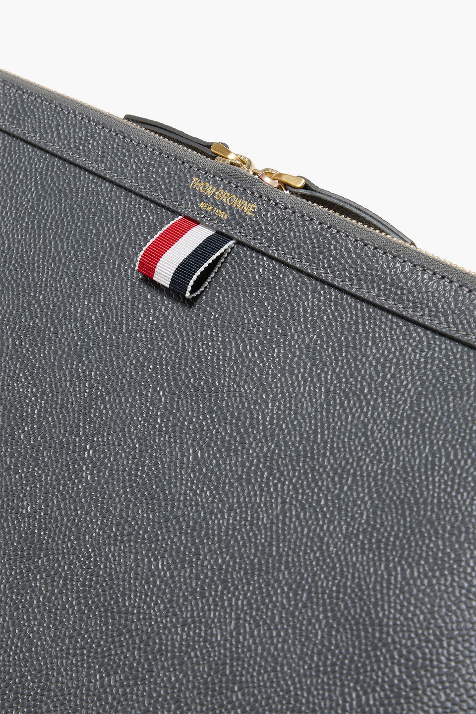  Thom Browne - Rucksack Aus Narbenleder - Grau - Onesize 