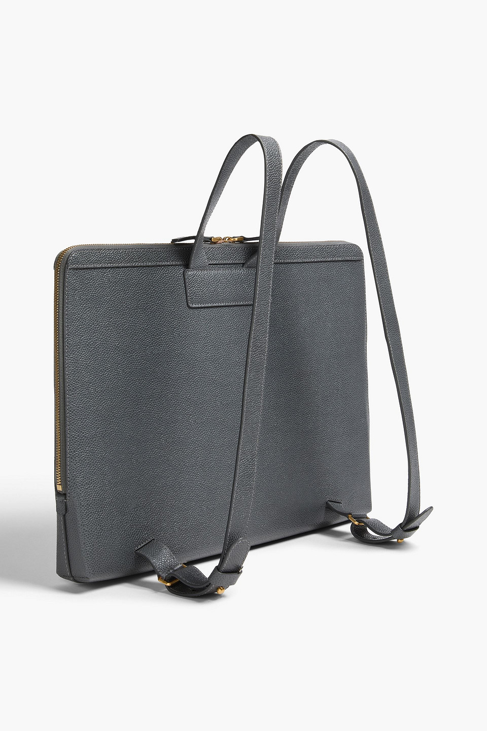  Thom Browne - Rucksack Aus Narbenleder - Grau - Onesize 
