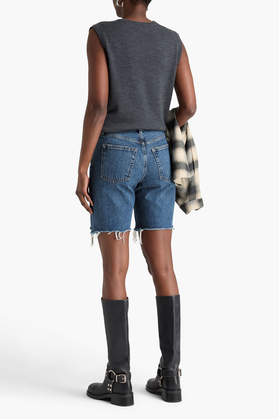  Frame - The Leisure Denim Shorts - Blue - 23 