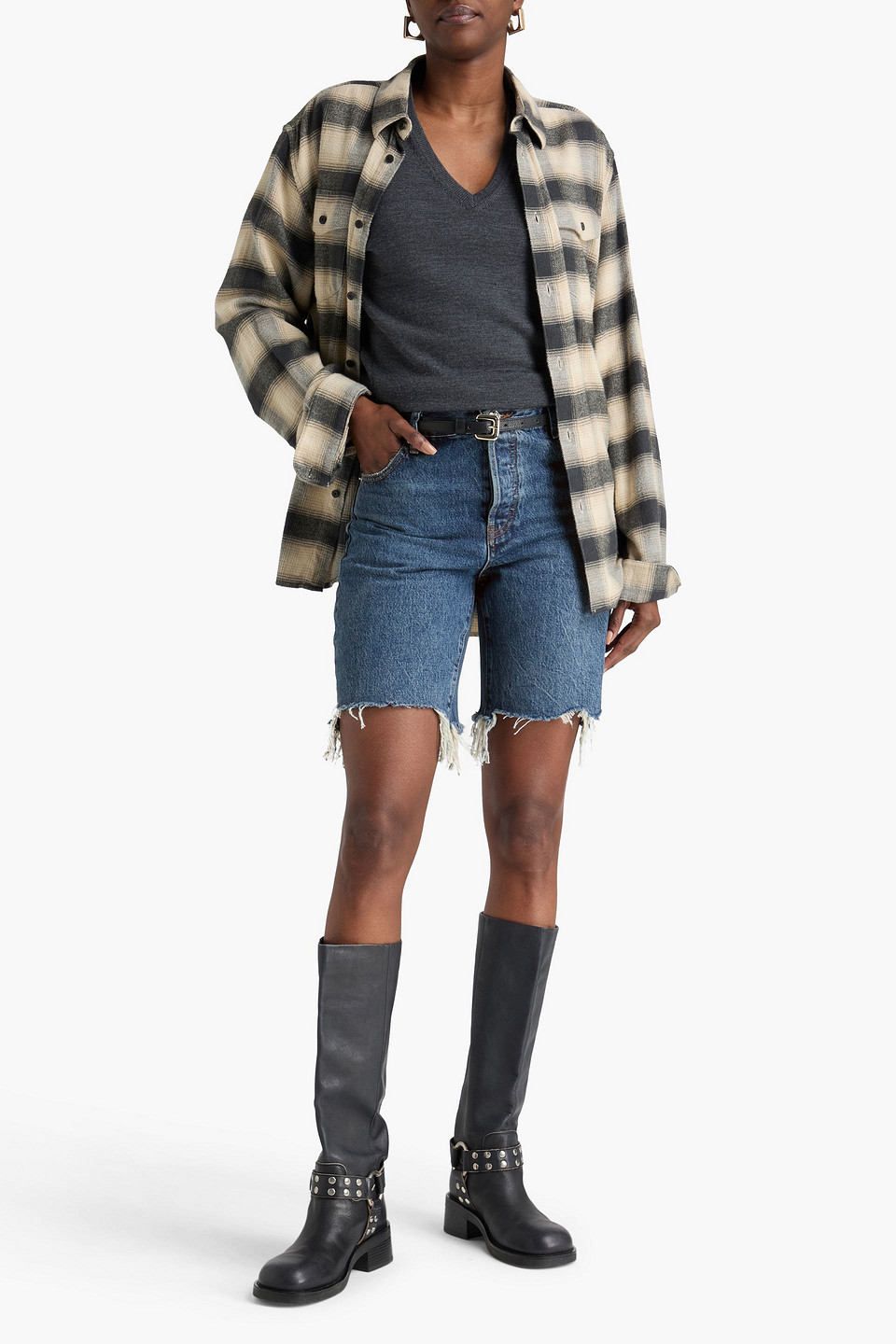  Frame - The Leisure Denim Shorts - Blue - 23 