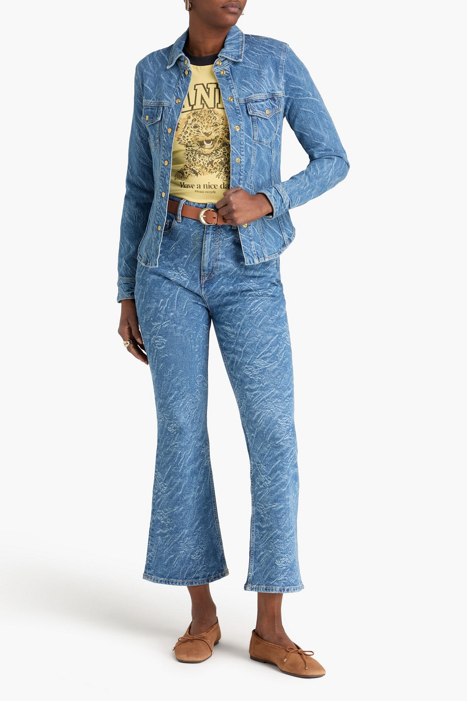  Ganni - Hemd Aus Denim - Blau - Eu 32 