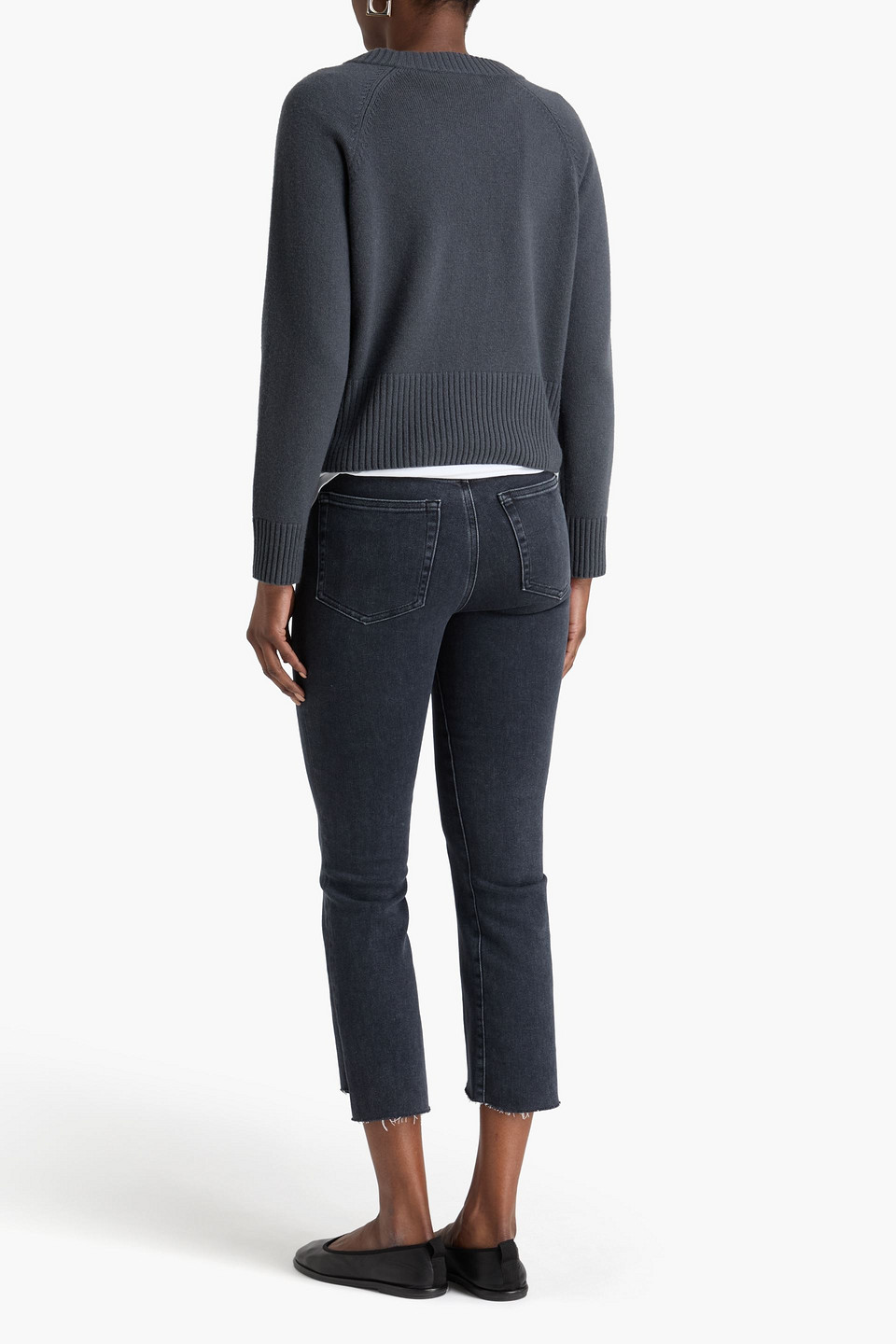  Frame - Le Crop Mini Boot High-rise Bootcut Jeans - Gray - 25 
