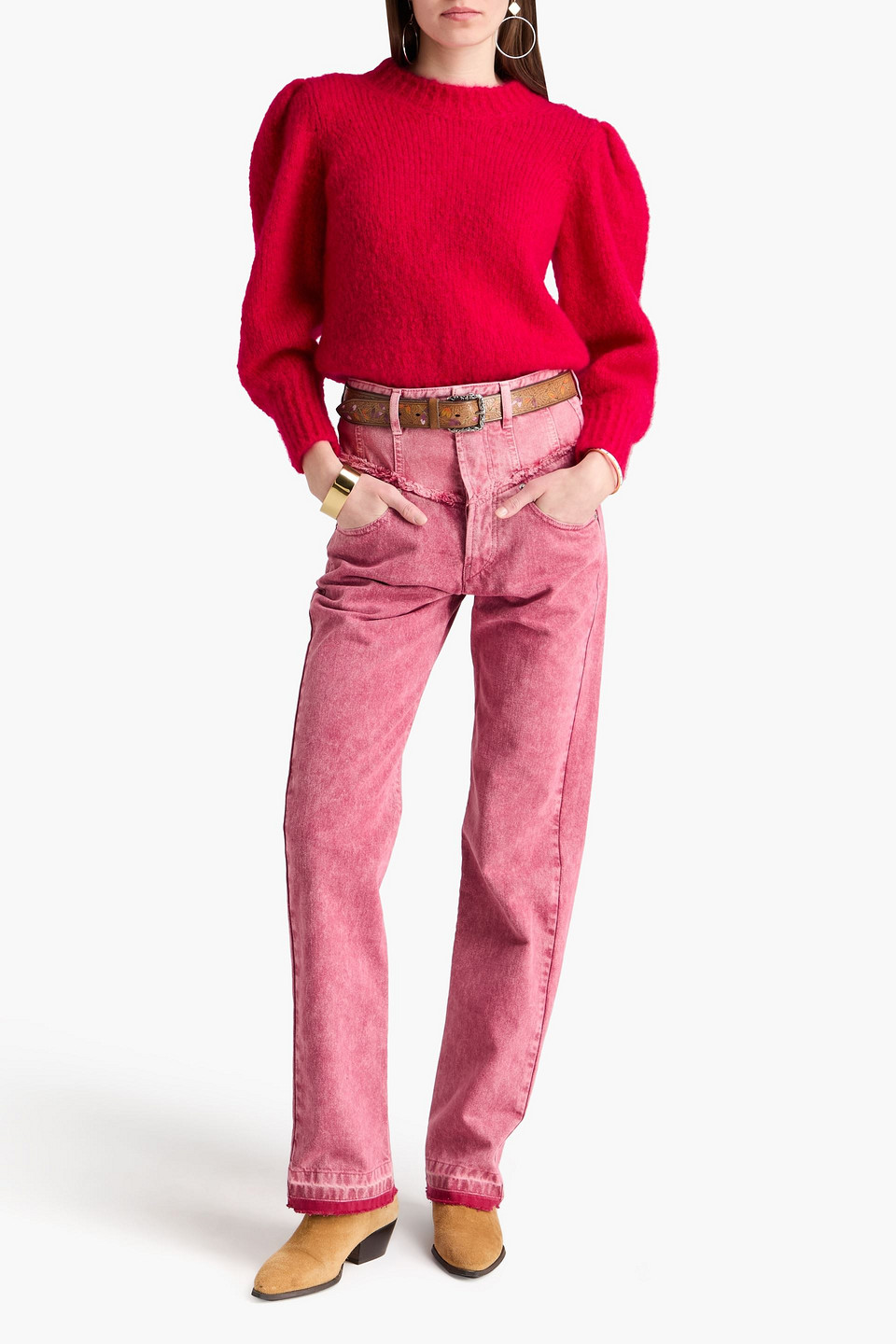  Isabel Marant - Pullover „emma“ Aus Einer Gerippten Mohairmischung - Pink - Fr 34 