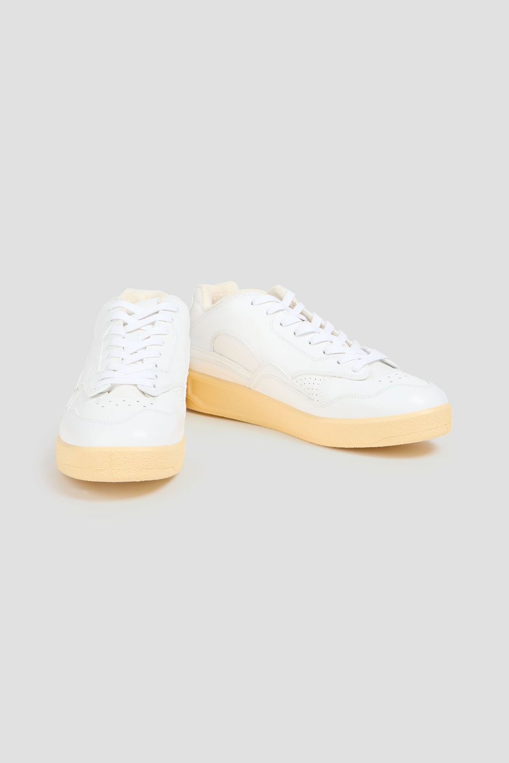 JIL SANDER Mesh and leather sneakers | THE OUTNET