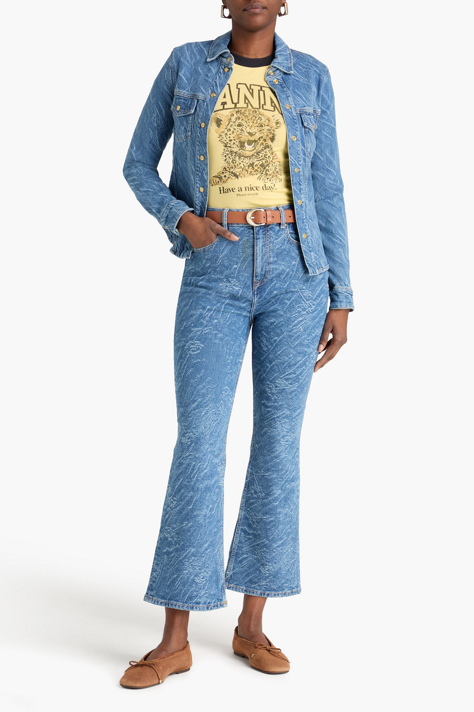  Ganni - Hoch Sitzende Bootcut-jeans - Blau - 24 