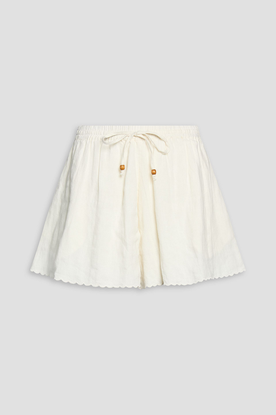 Hannah Kora Linen Shorts In White