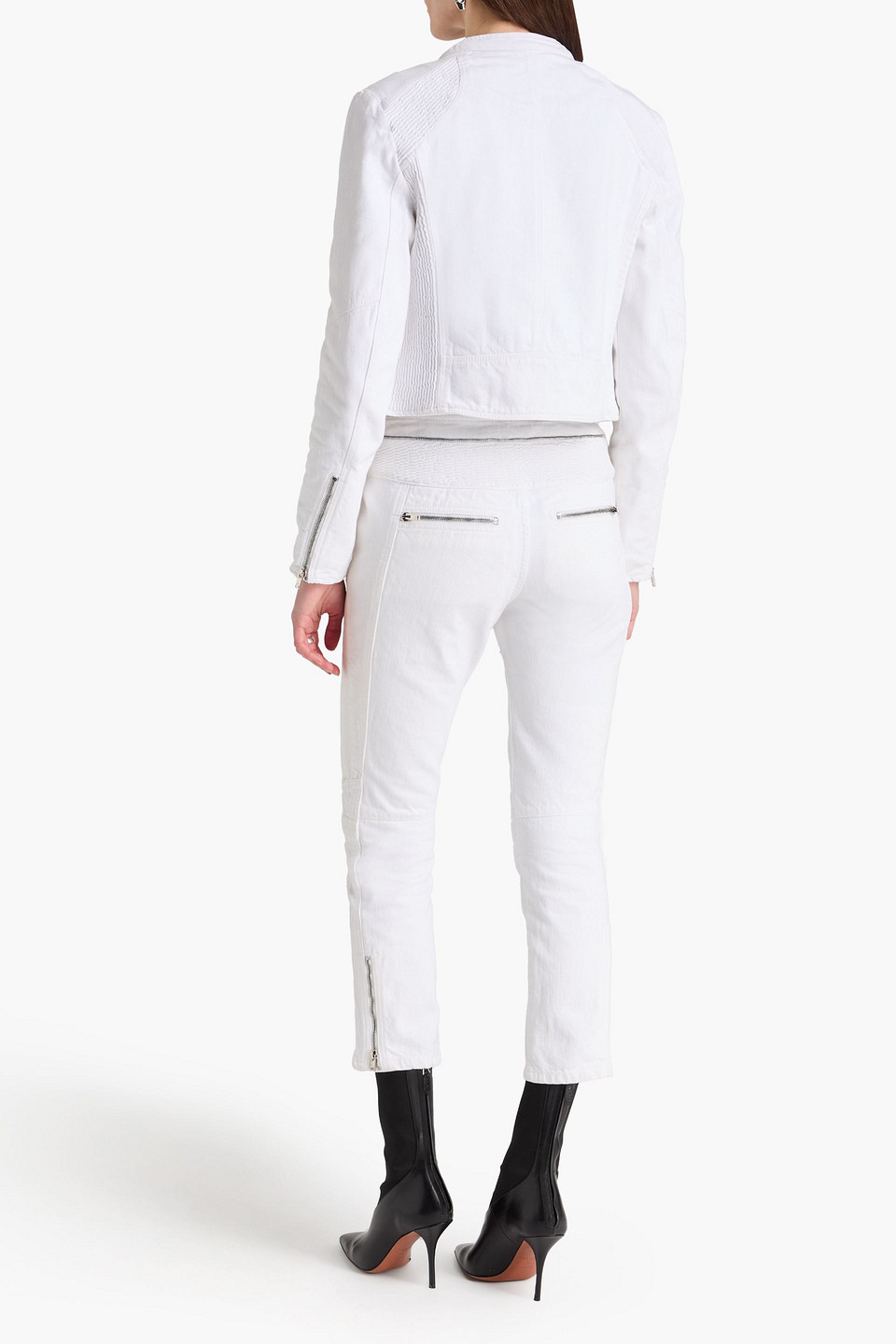  Isabel Marant - Cropped Jeansjacke „leys“ - Weiß - Fr 36 