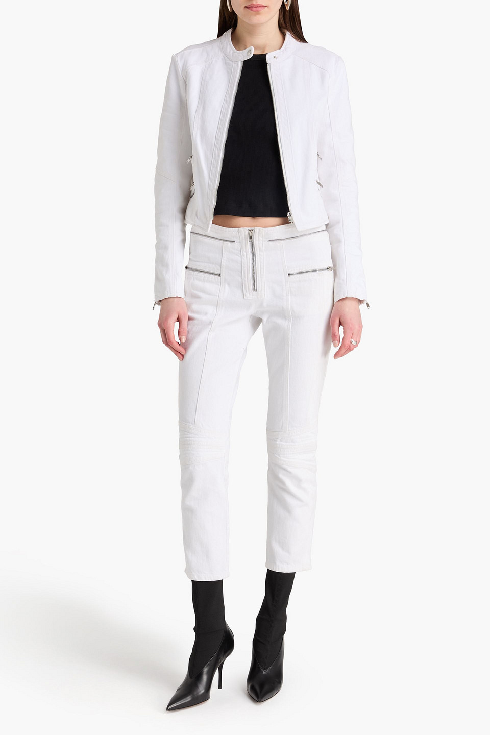  Isabel Marant - Cropped Jeansjacke „leys“ - Weiß - Fr 36 