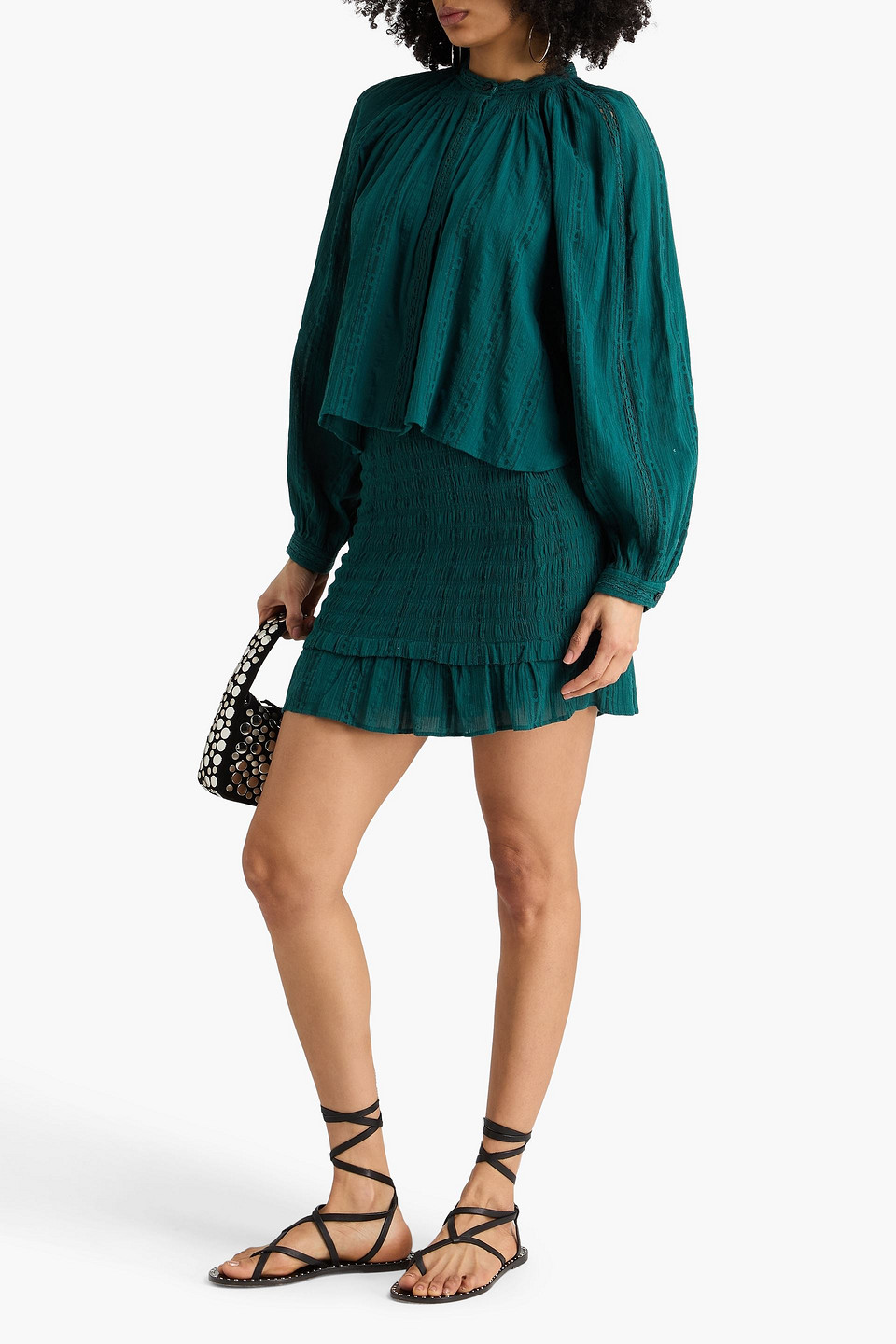 Marant étoile - Oberteil „imaye“ Aus Jacquard Aus Einer Baumwollmischung Mit Häkelbesatz - Blau - Fr 34 