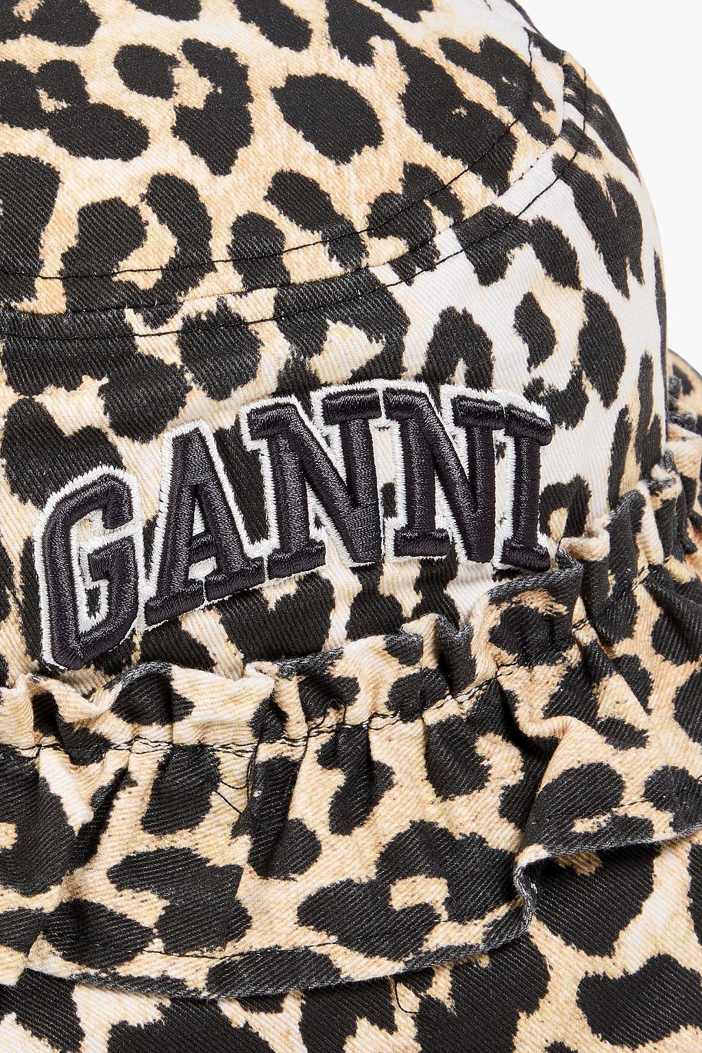 GANNI Leopard-print cotton-twill bucket hat | THE OUTNET
