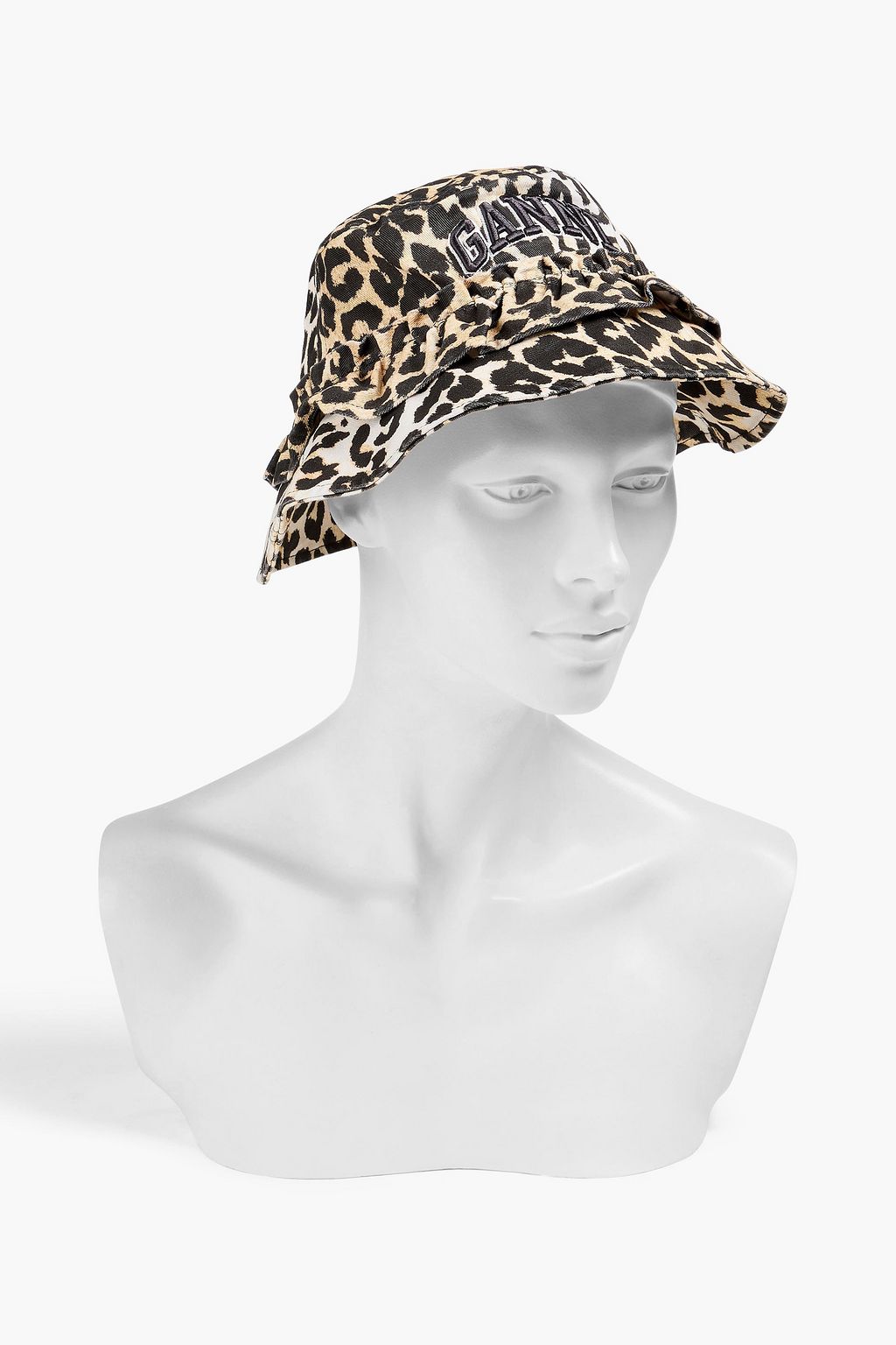 GANNI Leopard-print cotton-twill bucket hat | THE OUTNET