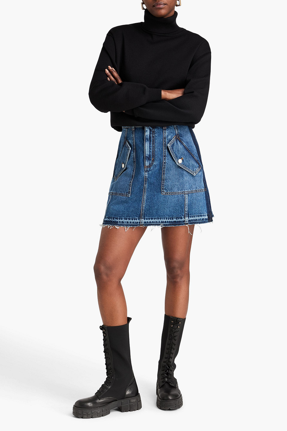  Mcqueen - Denim Mini Skirt - Blue - It 40 