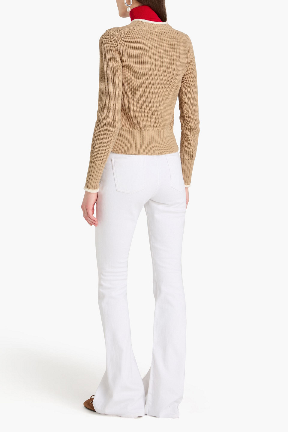  Veronica Beard - Gerippter Cardigan „beatrice“ Aus Baumwolle - Neutral - Xs 