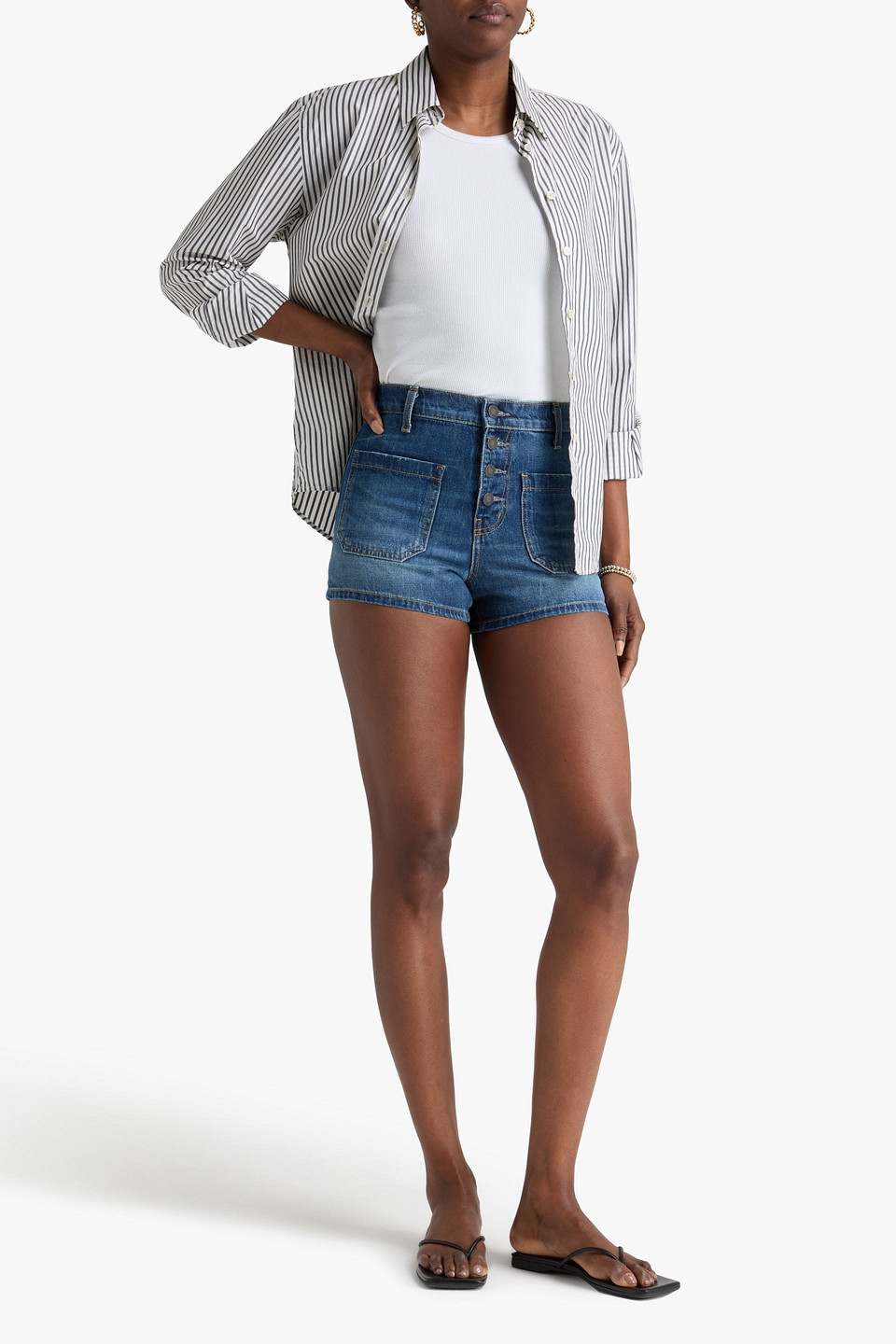  Nili Lotan - Harley Denim Shorts - Blue - 29 