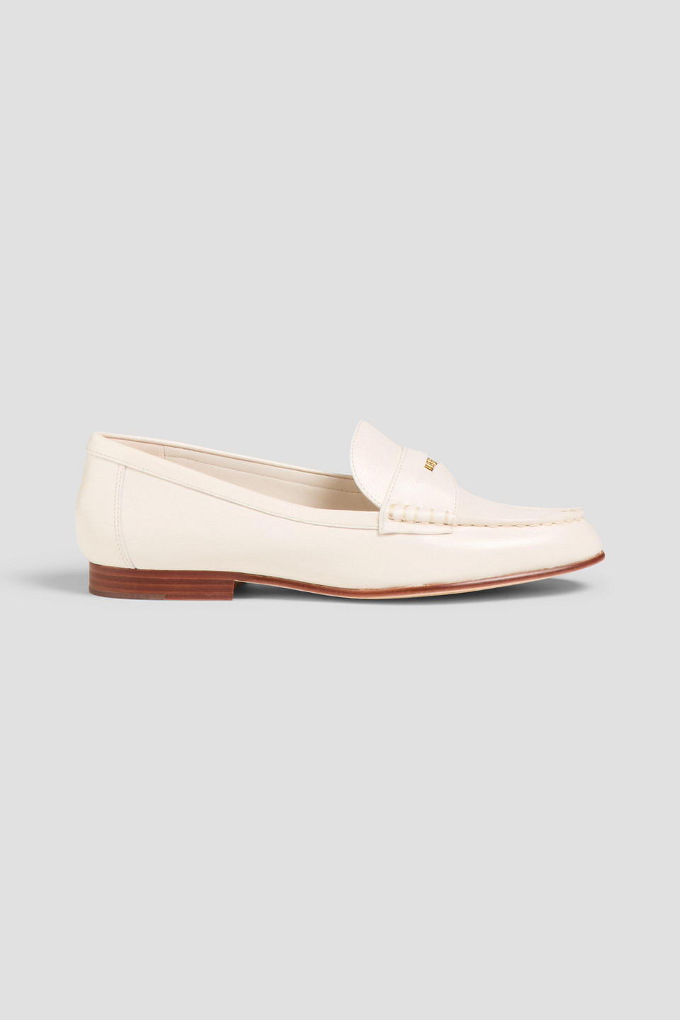 Veronica Beard Penny Embellished Pebbled-leather Loafers In White