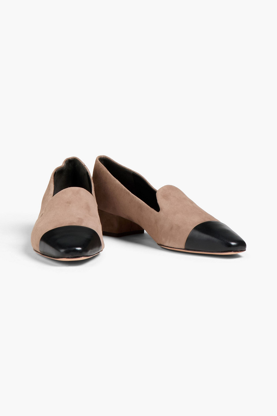  Veronica Beard - Cecile Suede And Leather Loafers - Neutral - Us 5.5 